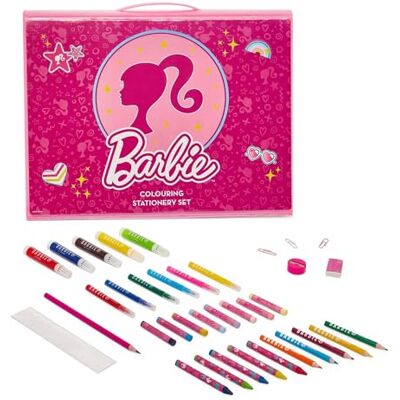 Hunter Price International Barbie 162 Pcs Pop Up Artist Easel Kids Art Set White Board & Chalkboard with Markers, Felt Pens, Colouring Pencils, Paint Cakes, Crayons, Oil Pastels, Chalks & Painting Set Accessories Hunter Price International Barbie 162 Pcs Pop Up Artist Easel Kids Art Set White Board & Chalkboard with Markers, Felt Pens, Colouring Pencils, Paint Cakes, Crayons, Oil Pastels, Chalks & Painting Set Accessories
