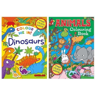 Anila's My Big Dinosaur & Animals Colouring Books Set of 2 Anila's My Big Dinosaur & Animals Colouring Books Set of 2