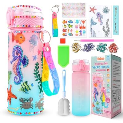 Hobee Decorate Your Own Water Bottle for Girls Pink Mermaid Themed Arts and Crafts Kit for Kids- With Stickers and Sparkles Crafty Girls Gifts Presents, BPA Free Hobee Decorate Your Own Water Bottle for Girls Pink Mermaid Themed Arts and Crafts Kit for Kids- With Stickers and Sparkles Crafty Girls Gifts Presents, BPA Free