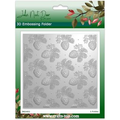 Crafts Too John Next Door 3D Embossing Folder Pinecones Crafts Too John Next Door 3D Embossing Folder Pinecones