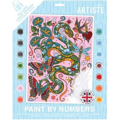 DOCRAFTS ARTISTE Large Paint by Numbers, Tattoos, 39.5 x 29.5cm Board 14 Acrylic Colour Paint 3 Size Brush Set, Adults Craft, Hobbies Craft, Number Coded Design, Personalised Art DOCRAFTS ARTISTE Large Paint by Numbers, Tattoos, 39.5 x 29.5cm Board 14 Acrylic Colour Paint 3 Size Brush Set, Adults Craft, Hobbies Craft, Number Coded Design, Personalised Art
