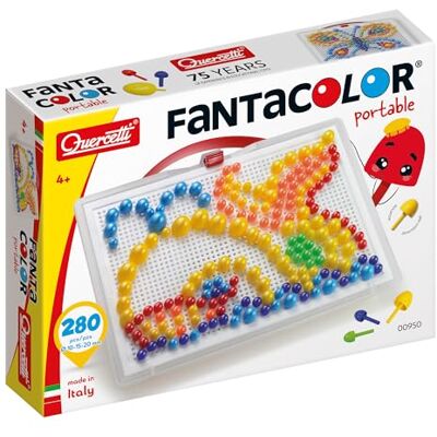 Quercetti 0950 -0950 FC Portable Large Mix, Kids' Mosaic Kits-STEAM Toy, 32 x 6 x 24cm Quercetti 0950 -0950 FC Portable Large Mix, Kids' Mosaic Kits-STEAM Toy, 32 x 6 x 24cm