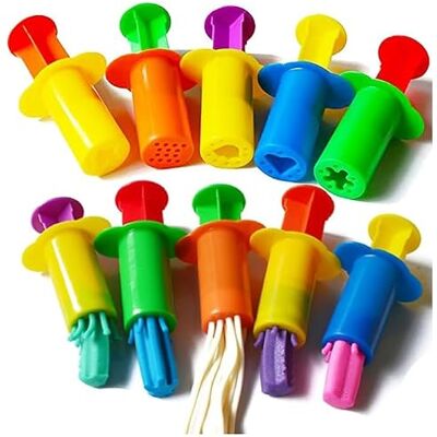 Carykon Dough Extruders Set Assorted Designs, Set of 10, 5 Patterns Random Colors Carykon Dough Extruders Set Assorted Designs, Set of 10, 5 Patterns Random Colors