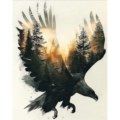 NZNANCHU Eagle Paint by Number for Adult,Animal DIY Painting Kits for Adults,Silhouette Color by Numbers,Paint by Number Canvas Crafts Watercolor for Beginners Hoom Decor NZNANCHU Eagle Paint by Number for Adult,Animal DIY Painting Kits for Adults,Silhouette Color by Numbers,Paint by Number Canvas Crafts Watercolor for Beginners Hoom Decor