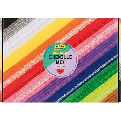 FOLIA Mélange de fils chenille Jumbobox - Assorti FOLIA Mélange de fils chenille Jumbobox - Assorti