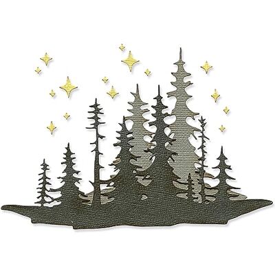 Sizzix Thinlits Die Set 3PK Forest Shadows by Tim Holtz 666334 Metal, Wafer-Thin Cutting Dies for Scrapbooking, Embossing, Journalling Sizzix Thinlits Die Set 3PK Forest Shadows by Tim Holtz 666334 Metal, Wafer-Thin Cutting Dies for Scrapbooking, Embossing, Journalling