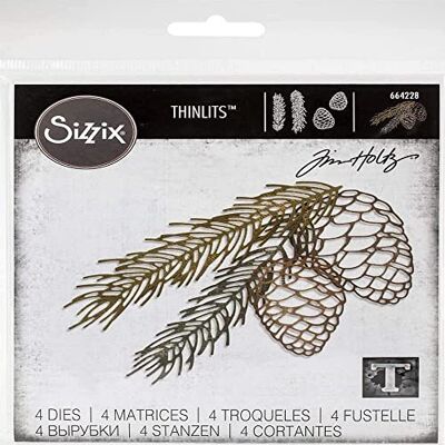 Sizzix Thinlits Formset - Furugren - 4 St - craft cutting dies Sizzix Thinlits Formset - Furugren - 4 St - craft cutting dies
