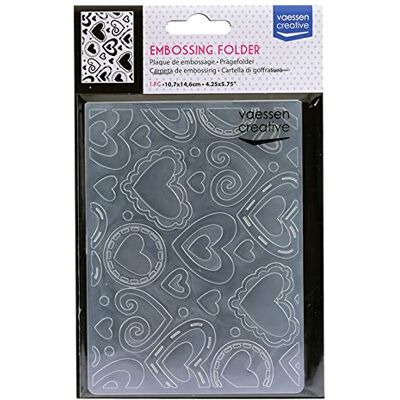Creative Labs Embossing Folder, Layered Hearts 5,7x4,25x0,19 inches, 1 Unit, for Birthday Cards, Scrapbook Embellishments, Home Decor Projects and Paper Crafts Creative Labs Embossing Folder, Layered Hearts 5,7x4,25x0,19 inches, 1 Unit, for Birthday Cards, Scrapbook Embellishments, Home Decor Projects and Paper Crafts