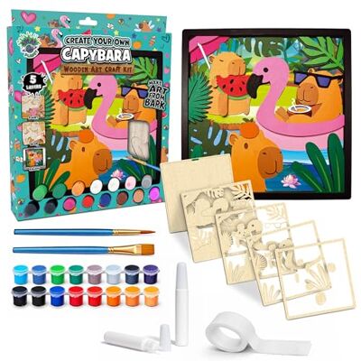 Splat Planet Capybara 3D Wooden Art Kit – Paint Your Own 3D Layered Wood Wall Art for Kids & Adults, DIY 3D Art Capybara Wood Painting Kit Wooden Art and Craft Gift Set, 25 x 25cm (10 x 10 inches) Splat Planet Capybara 3D Wooden Art Kit – Paint Your Own 3D Layered Wood Wall Art for Kids & Adults, DIY 3D Art Capybara Wood Painting Kit Wooden Art and Craft Gift Set, 25 x 25cm (10 x 10 inches)