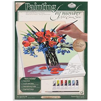 Royal & Langnickel Painting by Numbers Artist Canvas Series Floral Still Life Small Designed Painting Set Royal & Langnickel Painting by Numbers Artist Canvas Series Floral Still Life Small Designed Painting Set