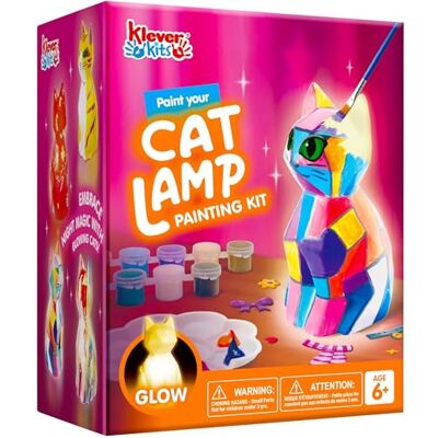 Klever Kits Paint Your Own Cat Lamp Kit,Arts and Crafts for Kids Age 6-12 Klever Kits Paint Your Own Cat Lamp Kit,Arts and Crafts for Kids Age 6-12