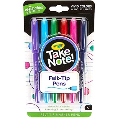 CRAYOLA Take note! 6ct Washable Marker Pens - 256502.024 CRAYOLA Take note! 6ct Washable Marker Pens - 256502.024