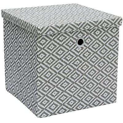 JVL - Argyle - Grey - Foldable - Storage JVL - Argyle - Grey - Foldable - Storage