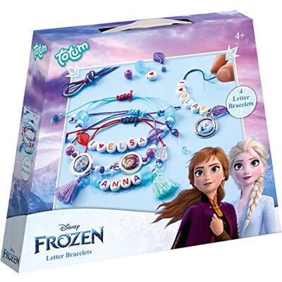 Totum Frozen Jewellery Making Set: Letter Bracelets Craft with Motifs of Anna, Elsa & Olaf and Colourful Letter Beads, Boys & Girls, 4 Years+ Totum Frozen Jewellery Making Set: Letter Bracelets Craft with Motifs of Anna, Elsa & Olaf and Colourful Letter Beads, Boys & Girls, 4 Years+