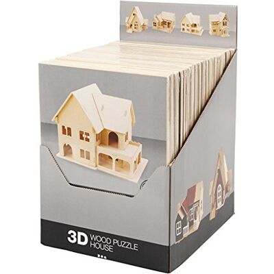 Creativ Company 3D Puzzle Kit - Wooden Figures, 24 pcs Creativ Company 3D Puzzle Kit - Wooden Figures, 24 pcs