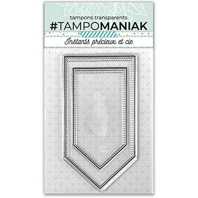 Infocrea Clear Stamp - CTM-0032 - Pointed Flag Frames - Stamps for Scrapbooking Infocrea Clear Stamp - CTM-0032 - Pointed Flag Frames - Stamps for Scrapbooking