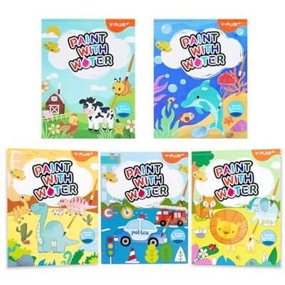 YPLUS Magic Water Colouring Books for Kids Ages 2-5, 5 Books Set Mess Free Water Paint Set for Kids, Magic Books with Brush, Travel Toys Art Craft Gift Ages 2-5 YPLUS Magic Water Colouring Books for Kids Ages 2-5, 5 Books Set Mess Free Water Paint Set for Kids, Magic Books with Brush, Travel Toys Art Craft Gift Ages 2-5