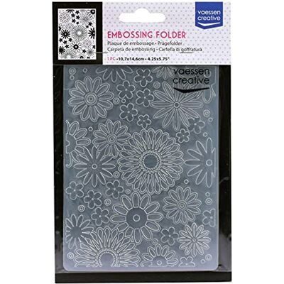 Creative Labs Embossing Folder, Flowers 5,7x4,25x0,19 inches, 1 Unit, for Birthday Cards, Scrapbook Embellishments, Home Decor Projects and Paper Crafts Creative Labs Embossing Folder, Flowers 5,7x4,25x0,19 inches, 1 Unit, for Birthday Cards, Scrapbook Embellishments, Home Decor Projects and Paper Crafts