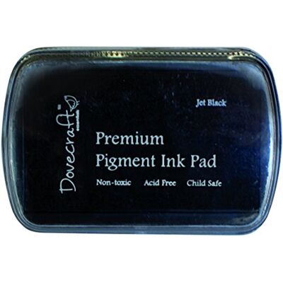 Dovecraft Essentials Premium Non Toxic Pigment Ink Pad, Jet Black,8.5 x 2 x 6 cm Dovecraft Essentials Premium Non Toxic Pigment Ink Pad, Jet Black,8.5 x 2 x 6 cm