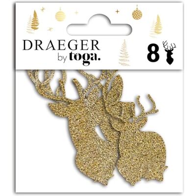 Toga Set of 5 Cut-Out Shapes, Gold, 4.5 to 8 cm Toga Set of 5 Cut-Out Shapes, Gold, 4.5 to 8 cm