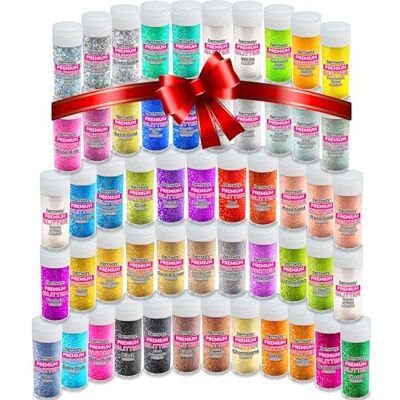 Hemway - 54 Ultra Sparkle Glitter Tube Box - 54x9.6g Tubes Hemway - 54 Ultra Sparkle Glitter Tube Box - 54x9.6g Tubes