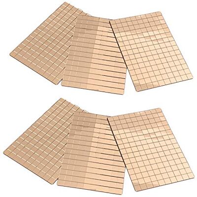 Young Wolf Mirror Mosaic Tile (Rose Gold, 10x10mm x6sheets) Self-Adhesive Real Glass Mirror Tile Craft 850+pcs Young Wolf Mirror Mosaic Tile (Rose Gold, 10x10mm x6sheets) Self-Adhesive Real Glass Mirror Tile Craft 850+pcs