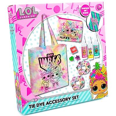 L.O.L. Surprise! Tie Dye Accessories Set Tie Dye Kit Containing: 1 Tote Bag, 1 Scrunchie, 1 Purse, 1 Head Band and 1 LOL Surprise Gift – Arts and Crafts Gifts for Girls LOL Toys for Girls L.O.L. Surprise! Tie Dye Accessories Set Tie Dye Kit Containing: 1 Tote Bag, 1 Scrunchie, 1 Purse, 1 Head Band and 1 LOL Surprise Gift – Arts and Crafts Gifts for Girls LOL Toys for Girls