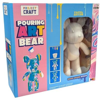 RMS International Craft Hub Marble Bear Creative Marble Pouring Kit Design/Paint Your Own Bear Childrens Kids Art & Craft (Pastel Edition) RMS International Craft Hub Marble Bear Creative Marble Pouring Kit Design/Paint Your Own Bear Childrens Kids Art & Craft (Pastel Edition)