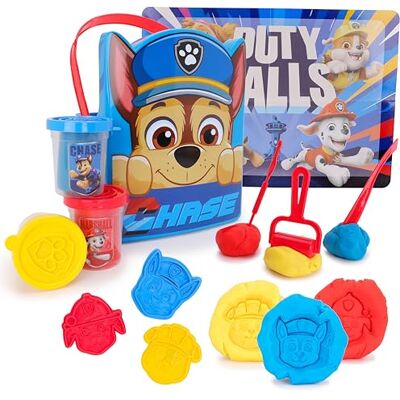 Toyland ® 12 Piece Paw Patrol Chase Dough Bucket Activity Set 3 Dough, 3 Cutters, 1 Roller, 3 Stamps, 1 Wipeable Play Screens & 1 Bucket Arts & Crafts Toys Toyland ® 12 Piece Paw Patrol Chase Dough Bucket Activity Set 3 Dough, 3 Cutters, 1 Roller, 3 Stamps, 1 Wipeable Play Screens & 1 Bucket Arts & Crafts Toys