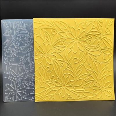 Catchorn 6x6 Inch Plastic Embossing Folder Floral Pattern for Crafts Create Stunning 3D Relief Designs For Cards And Scrapbooks Easily Catchorn 6x6 Inch Plastic Embossing Folder Floral Pattern for Crafts Create Stunning 3D Relief Designs For Cards And Scrapbooks Easily