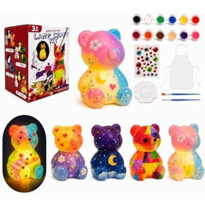 Tottshak Paint Your Own Bear Lamp Kit Arts and Crafts Gift for Kids 6 7 8 9 10 11 12 Tottshak Paint Your Own Bear Lamp Kit Arts and Crafts Gift for Kids 6 7 8 9 10 11 12