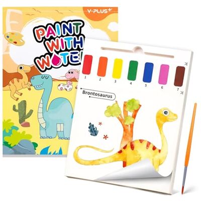 YPLUS Water Colouring Book for Children Painting Watercolour Paint Set Paper for Kids, Magic Book Arts and Crafts Gift for Drawing Dinosaur YPLUS Water Colouring Book for Children Painting Watercolour Paint Set Paper for Kids, Magic Book Arts and Crafts Gift for Drawing Dinosaur