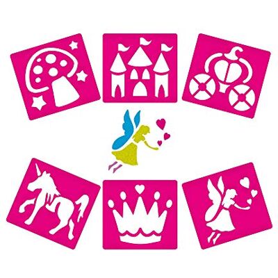 Baker Ross Washable Plastic Stencils Fairies Themed 15cm x15cm Childrens Arts and Crafts Baker Ross Washable Plastic Stencils Fairies Themed 15cm x15cm Childrens Arts and Crafts