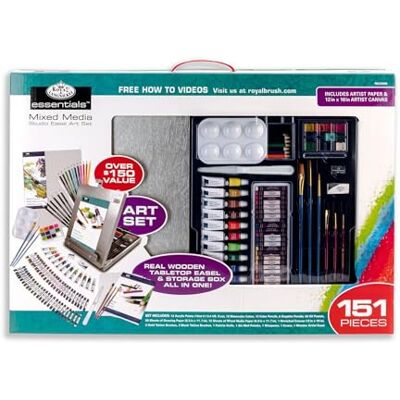 Royal & Langnickel Mixed Media Studio Easel Set 151 Pieces Multicolor REA5995 Royal & Langnickel Mixed Media Studio Easel Set 151 Pieces Multicolor REA5995