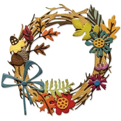 Sizzix Thinlits Die Set, Vault Foliage Wreath by Tim Holtz, 14 Cutting Dies Sizzix Thinlits Die Set, Vault Foliage Wreath by Tim Holtz, 14 Cutting Dies