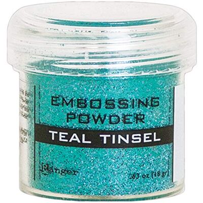 Ranger INDUSTRIES Embossing Powder TINSL, Teal Tinsel, One Size,EPJ64589 Ranger INDUSTRIES Embossing Powder TINSL, Teal Tinsel, One Size,EPJ64589