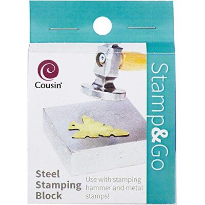 Cousin Steel Stamping Block, Silver Cousin Steel Stamping Block, Silver