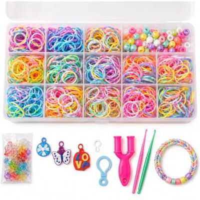 DasKid 1200+ Loom Band Starter Kit – Glow in Dark Rubber Loom Bands kit with Charms, Hooks, S-Clips, and Storage Box, DIY Bracelet Making Set for Kids Arts & Crafts DasKid 1200+ Loom Band Starter Kit – Glow in Dark Rubber Loom Bands kit with Charms, Hooks, S-Clips, and Storage Box, DIY Bracelet Making Set for Kids Arts & Crafts