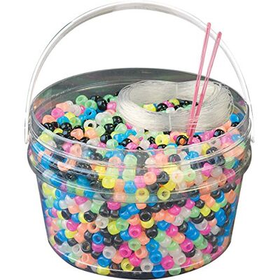 The Beadery Ultra Kandi Rave Bead Glow Bucket, Dark Multicolor The Beadery Ultra Kandi Rave Bead Glow Bucket, Dark Multicolor