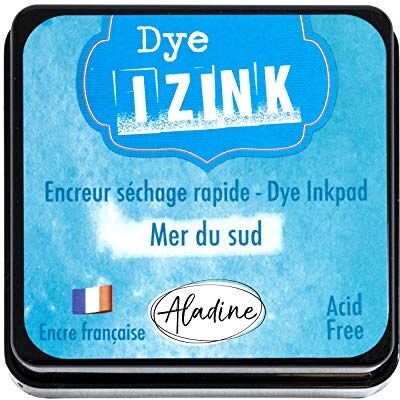 Aladine Izink Dye South Sea Inker Quick Dry Inker for Pads and Stencils Scrapbooking and Creative Cartery French Ink Size M 5 x 5 cm Light Blue Color Aladine Izink Dye South Sea Inker Quick Dry Inker for Pads and Stencils Scrapbooking and Creative Cartery French Ink Size M 5 x 5 cm Light Blue Color