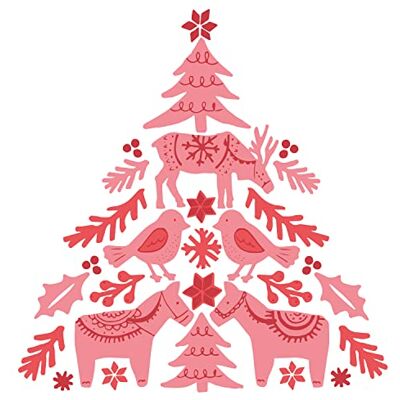 Sizzix Layered Clear Stamps 3PK Folk Tree by Olivia Rose, One Size, 664934 Sizzix Layered Clear Stamps 3PK Folk Tree by Olivia Rose, One Size, 664934