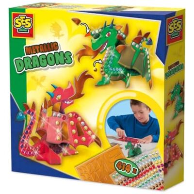 Creative Labs 14296 Metallic Dragons Creative Craft Kit for Kids Aged 5+ Build Two Colorful Dragons with Paper Construction Parts Creative Labs 14296 Metallic Dragons Creative Craft Kit for Kids Aged 5+ Build Two Colorful Dragons with Paper Construction Parts