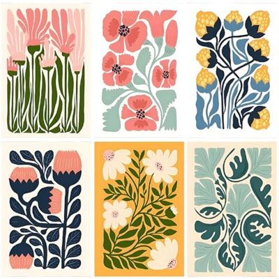 Musevial 6 Pack Paint by Numbers Kit for Adults Beginner, Flower Adult Paint by Number Kits on Canvas, Easy Flowers DIY Acrylic Oil Painting by Numbers Kits, Perfect for Home Decor 8x12 Inch Musevial 6 Pack Paint by Numbers Kit for Adults Beginner, Flower Adult Paint by Number Kits on Canvas, Easy Flowers DIY Acrylic Oil Painting by Numbers Kits, Perfect for Home Decor 8x12 Inch