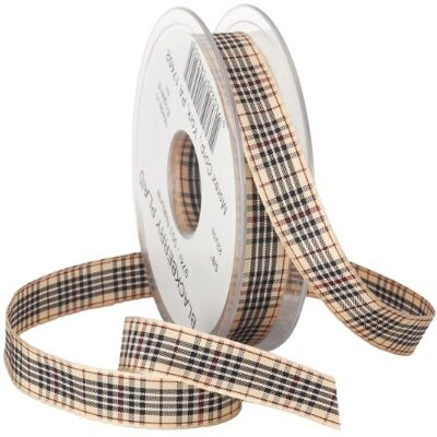 Morex BlackBerry Plaid Ribbon, Natural Morex BlackBerry Plaid Ribbon, Natural