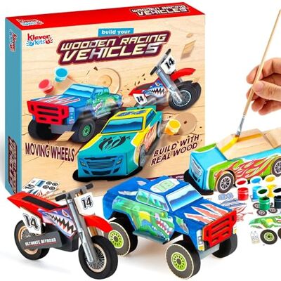JOYIN Paint Your Own Wooden Race Car Kit for Kids, DIY Racing Car Arts and Crafts for Kids Age 8+, Make Your Own Car Toy, Crafts for Boys, Creative Building and Painting Activity, Gift for Boys Age 8+ JOYIN Paint Your Own Wooden Race Car Kit for Kids, DIY Racing Car Arts and Crafts for Kids Age 8+, Make Your Own Car Toy, Crafts for Boys, Creative Building and Painting Activity, Gift for Boys Age 8+