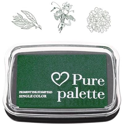 Fatiya Ink Pads for Stamping, Permanent Fabric Ink Pad, Craft Fingerprints Ink Pad, DIY Washable Stamp Ink Pad for Paper Wood Crafting (Green) Fatiya Ink Pads for Stamping, Permanent Fabric Ink Pad, Craft Fingerprints Ink Pad, DIY Washable Stamp Ink Pad for Paper Wood Crafting (Green)