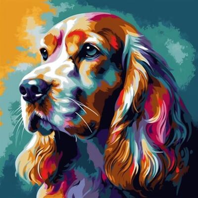 KANGBAWA Paint by Number for Adults Beginner Canvas Cocker Spaniel (8) Painting by Numbers Kits with 3 Brushes and Acrylic Paint(16X20 Inch) KANGBAWA Paint by Number for Adults Beginner Canvas Cocker Spaniel (8) Painting by Numbers Kits with 3 Brushes and Acrylic Paint(16X20 Inch)