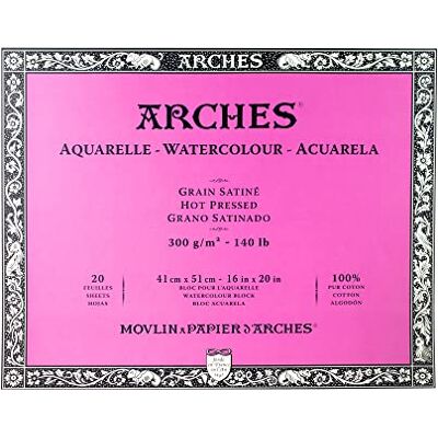 Arches 1711606 Aquarelle Watercolour Paper, Cardboard, Paper, White, 41 x 51 CM Arches 1711606 Aquarelle Watercolour Paper, Cardboard, Paper, White, 41 x 51 CM