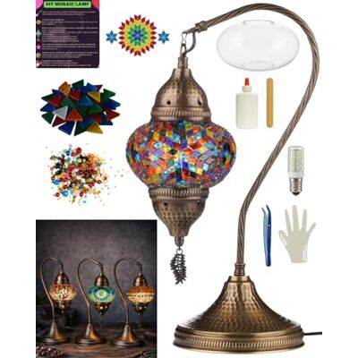 DEMMEX DIY Turkish Mosaic Lamp Making Kit – No Grout/Plaster Needed – Complete Mosaic Art & Craft Project Kit for Adults & Teens – Make Your Own Lamp Fun, Easy, No Experience Required (MultiStar) DEMMEX DIY Turkish Mosaic Lamp Making Kit – No Grout/Plaster Needed – Complete Mosaic Art & Craft Project Kit for Adults & Teens – Make Your Own Lamp Fun, Easy, No Experience Required (MultiStar)