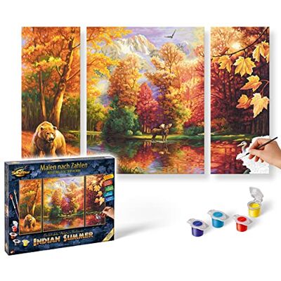 Schipper 609260650 "Indian Summer Triptychon Paint By Numbers Board Schipper 609260650 "Indian Summer Triptychon Paint By Numbers Board